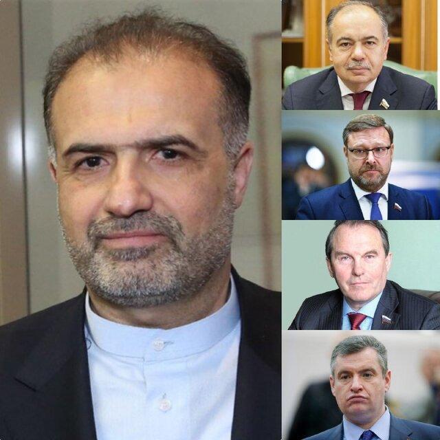 گفت وگوی سفیر ایران با مقامات پارلمانی روسیه در خصوص ضرورت لغو تحریم های ایران