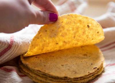 طرز تهیه نان ترتیلای مکزیکی به سه روش (با آرد ذرت، گندم و شیر)